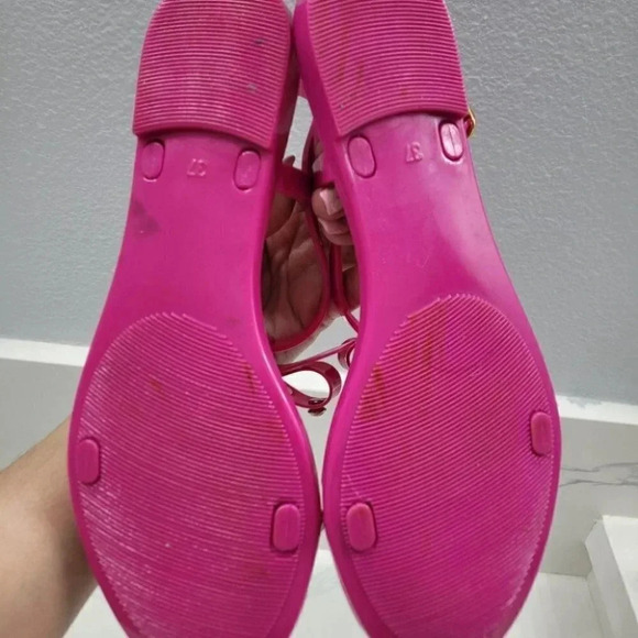 Kate Spade Savannah Hot Pink Rhinestone Jelly Sandals - Picture 11 of 12